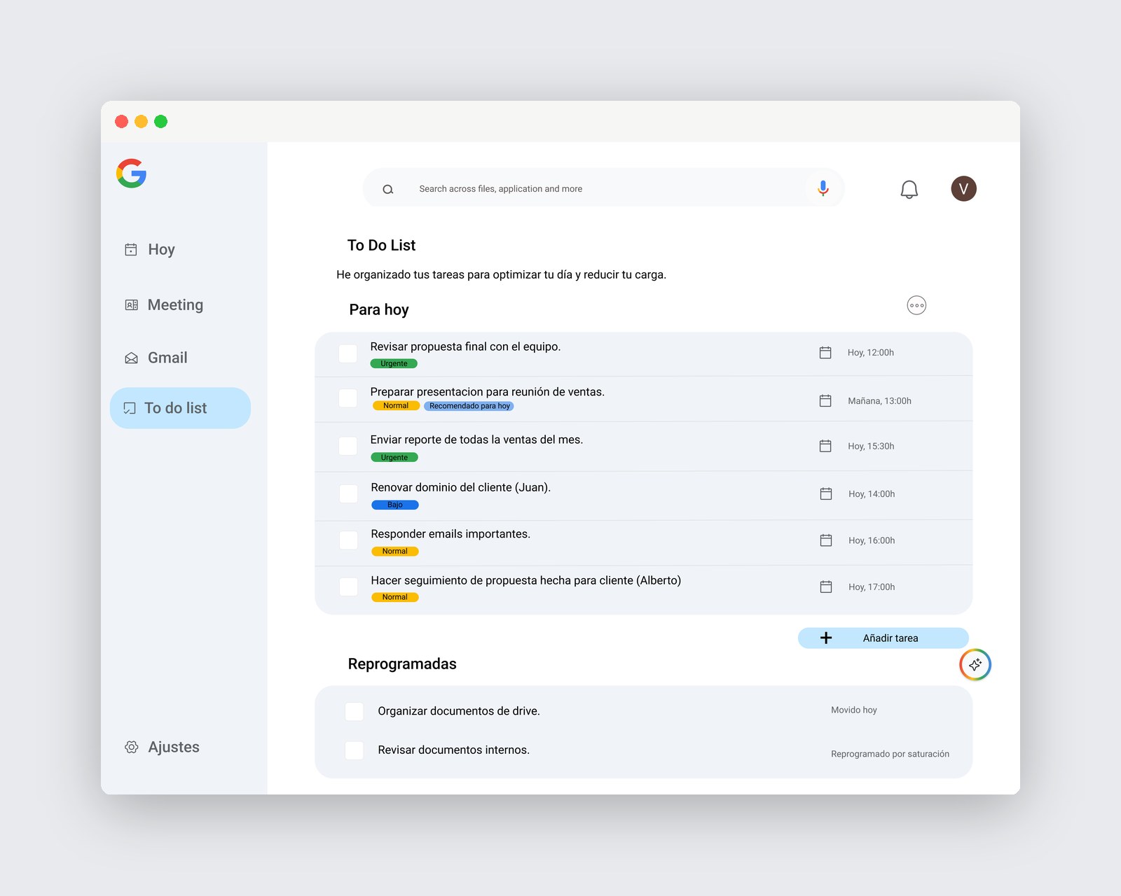 Google Workspace AI Dashboard