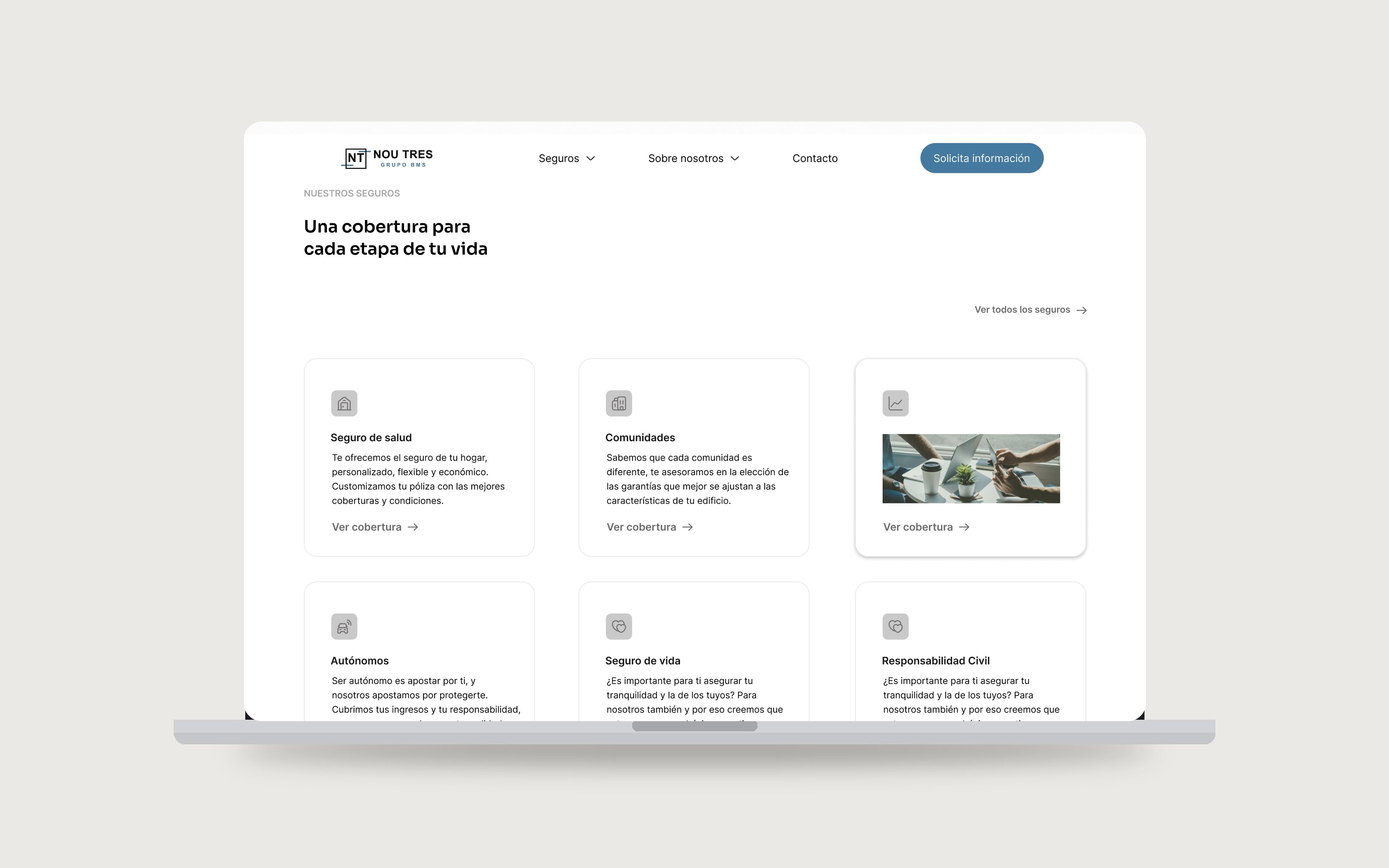 Nou Tres Grupo BMS — home, insurance coverage cards