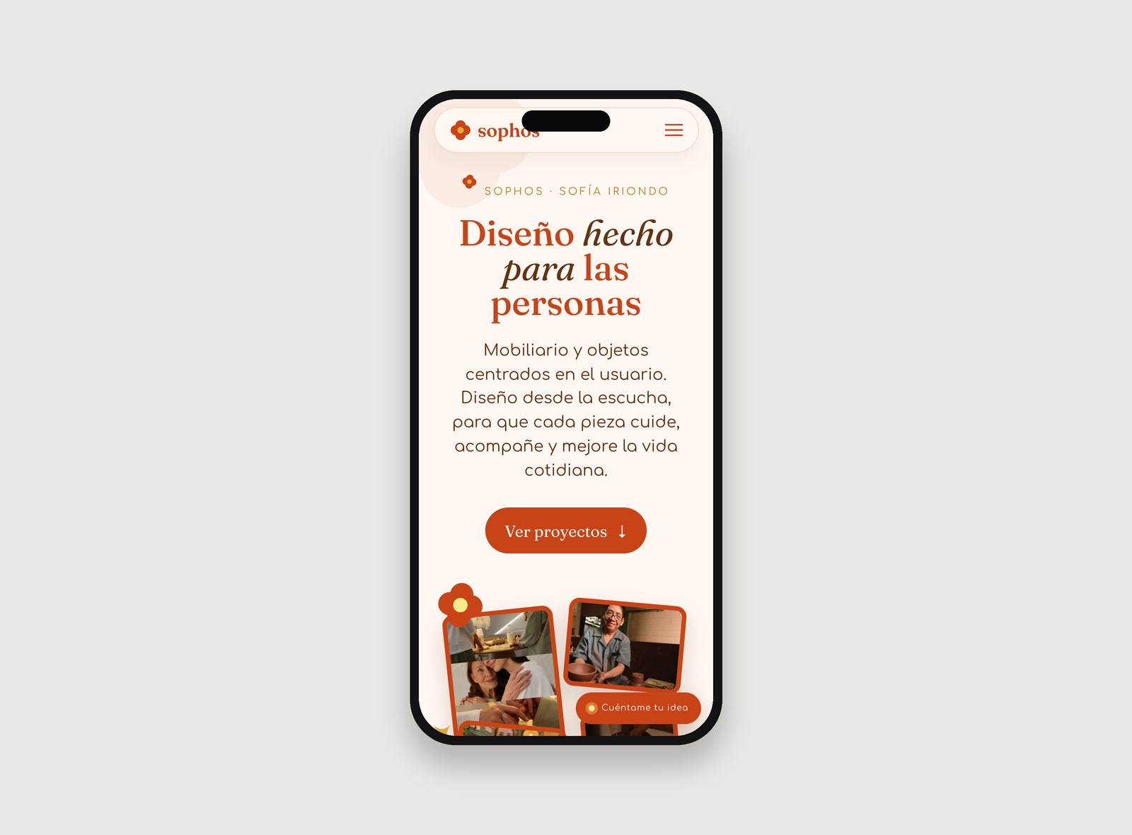 SOPHOS, the responsive mobile version of the website